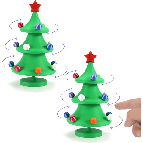 Coffret cadeau de Noël en 2 pièces : sapin de Noël dansant, décoration de bureau, jouet anti-stress, cadeau de Noël (1/2)