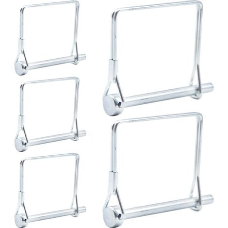 Lot de 5 broches de prise de force carrées robustes de 6 x 70 mm pour remorque, agriculture (1/5)