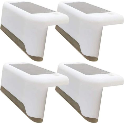 Lot de 4 lampes solaires à LED pour terrasse, escaliers, clôture, étanchéité IP65,chaude (1/5)