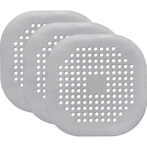 KOWOLL Lot de 3 grilles de vidange en silicone de 14 cm (5,5 po) avec ventouse et attrape-cheveux Pour crépines de salle de bain/cuisine (1/5)