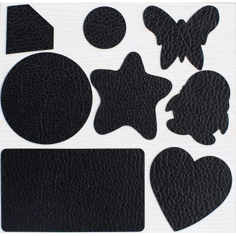 Patch Autocollant Cuir le noir Cuir Patch réparation Autocollant pour canapés, sièges de Voiture, Sacs à Main, Vestes, Patch Autocollant