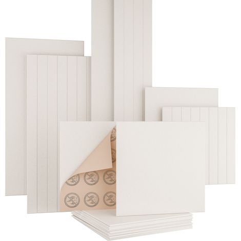 AKUSTIKO Felt Akustikpaneele Brandschutz B-s1-d0 selbstklebend Filz Wand- & Deckenplatten, schlichte Oberfläche & Lamellenstruktur Warmweiß: Plain 60x60cm, 1 Paneel (1/5)