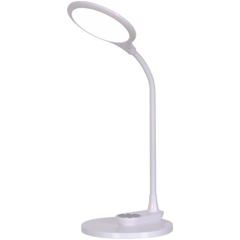 Lampe bureau ronde tactile blanche LED 8W Kaja K-BL1033