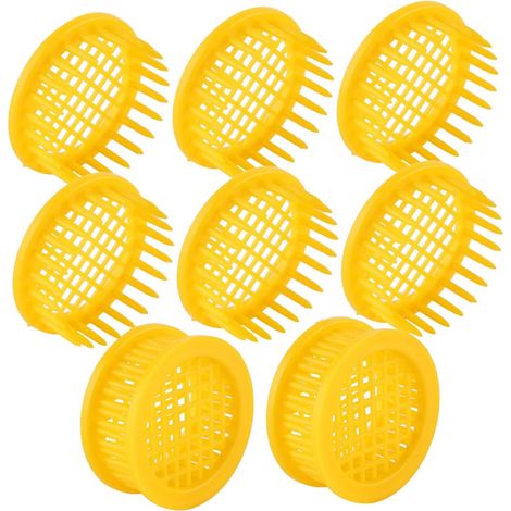 Lot de 10 Cages D'élevage D'abeilles en Plastique Jaune pour Apiculture, Outil D'apiculteur Couverture Protectrice, Stockage des Abeilles en Ruches Apicoles (1/5)