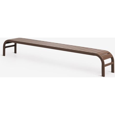 Table d'appoint pour chaise longue en acier Marietta SKLUM Marron Chocolat