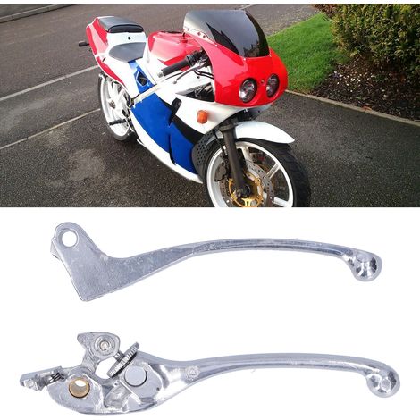 Une paire de leviers de frein/d'embrayage avant gauche et droit compatibles avec Honda VFR400 (1/5)