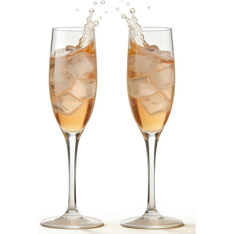 Lot de 4 flûtes à champagne incassables en plastique incassable pour fêtes, jardins et pubs - Passe au lave-vaisselle - Verres légers pour mariages/événements - 180 ml, 22 × 5.2 × 6.8CM (1/5)