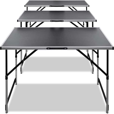 Table à coller 3 pcs pliable Hauteur réglable