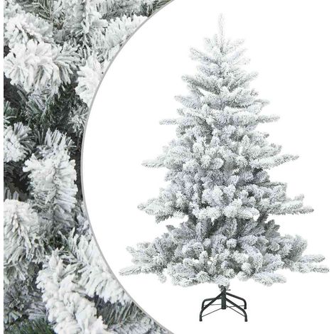 Árbol de Navidad artificial plegable cubierto de nieve 150 cm vidaXL