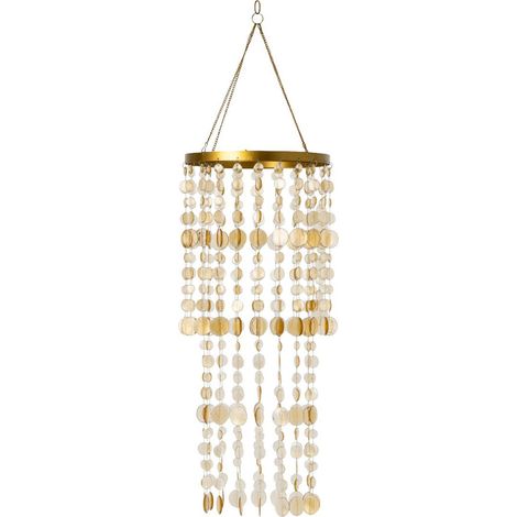 Abat-Jour Suspension Perles "Tycho" 70cm Doré (1/3)