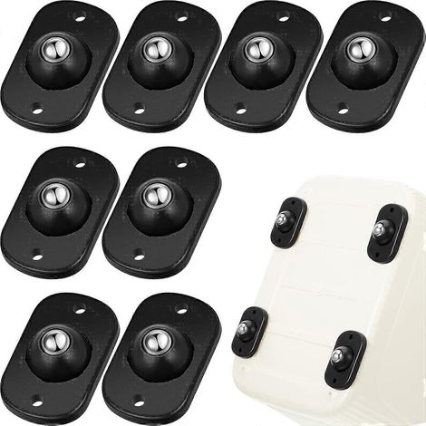 Roulettes pivotantes auto-adhésives, mini-roues pivotantes, colle en acier inoxydable, roue universelle, rotation à 360° (1/4)