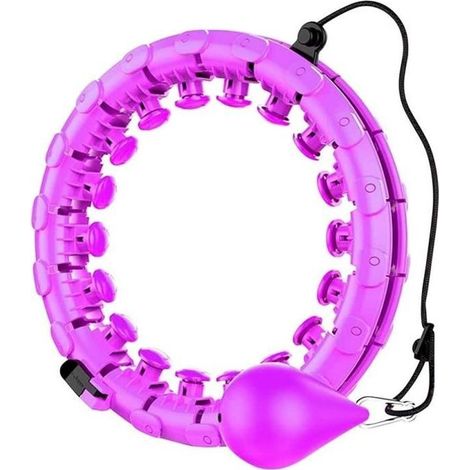 Hula Hoop,Cerceau de fitness pour adulte - Cerceau large et réglable avec picots de massage et 24 pièces amovibles (1/4)