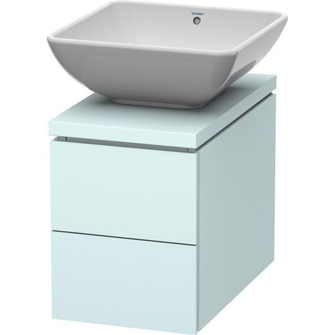 Meuble sous-vasque L-CUBE 320x547x400mm Bleu clair mat