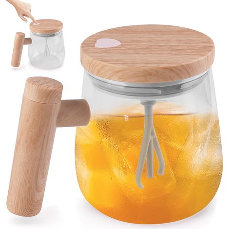Automatischer Mischbecher: 400 ml elektrischer Becher, tragbarer Magnet-Kaffeebecher mit Rührfunktion für Kaffee und Milch (Hochgeschwindigkeits-Mixbecher)