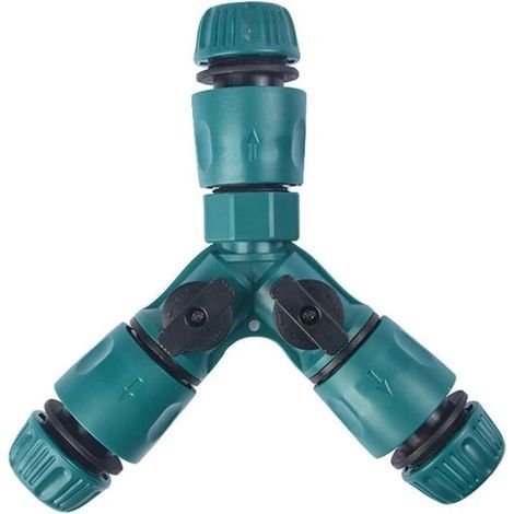 Répartiteur d’eau 3 voies avec 2 robinets marche/arrêt et 3 raccords femelles – Matériau haute qualité, durable et pratique (1/4)