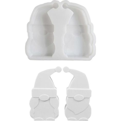 Moules à bougies en silicone en forme de nain pour résine époxy, savon, bonbons et chocolat. (1/5)