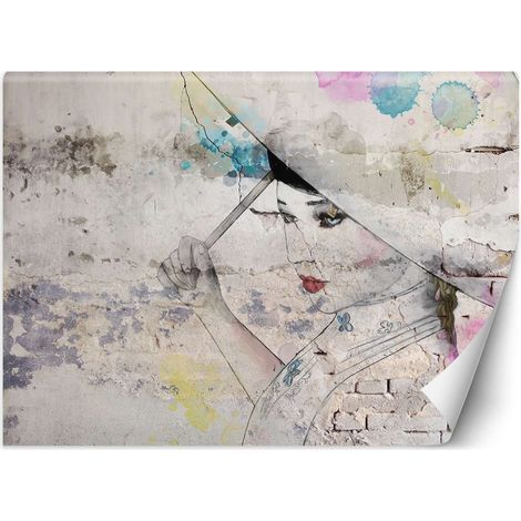 Fototapete, Geisha-Regenschirm alte Mauer - 100x70 (1/5)
