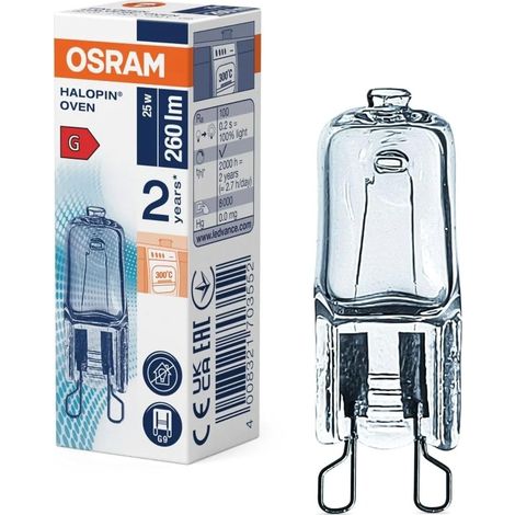 Ampoule capsule de four Compatible avec Bosch, Neff, Siemens, Delonghi, Ocean, Fagor 230 V 25 W G9 (1/5)
