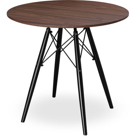 PARIS BLACK DTW runder Tisch 80 cm Esche