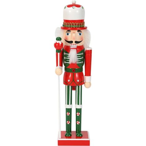 Ornements Casse-Noisette - Pendentifs Saisonniers - Figurine en Bois Casse-Noisette - pour Chambre Salon Cheminée Bibliothèque Accessoires pour Photos de Vacances Intérieur Maison et Voiture (1/5)