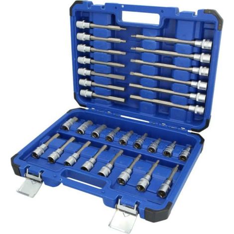 BRILLIANT TOOLS  1/2"  juego de  vasos con  puntas 30  piezas perfil  hexagonal interior  - BT022030