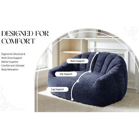 Canapé patte d'ours ciel étoilé, fauteuil poire spacieux et moelleux, pouf géant avec accoudoirs, rembourrage inclus, idéal salon et chambre. (1/5)