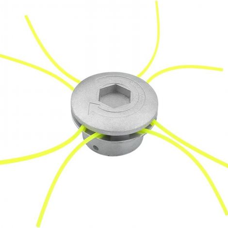 Tête de coupe en aluminium Tête de coupe en fil d'aluminium 4 lignes Tête de coupe universelle pour jardin, pelouse, terrasse (1/5)