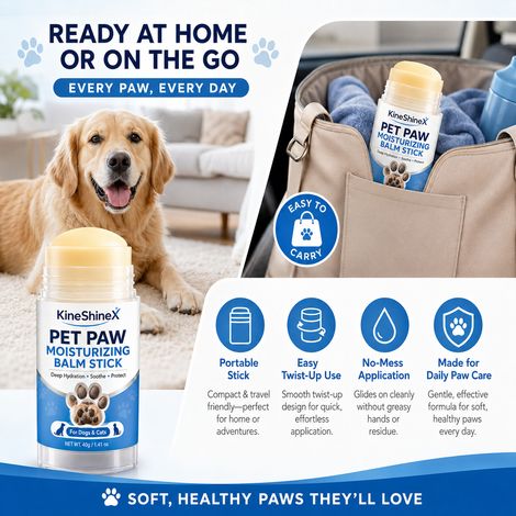 KineShineX Pet Paw Balm, suitable for dogs and cats, deeply moisturizes and protects paws from dryness and cracking. (1/5)