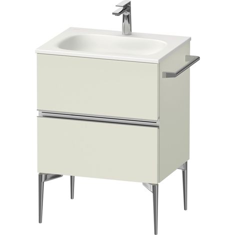 Duravit Sivida mueble bajo lavabo, 2 cajones, tirador cromado,