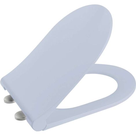 Sapho Brilla - Sedile WC, Slim, SoftClose, azzurro opaco 100787-107 (1/4)