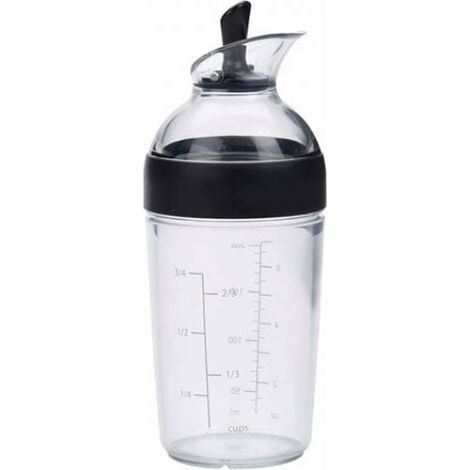 Shaker À Vinaigrette - Bouteille À Mélanger Manuelle Étanche - Pour Assaisonnements Sauces Marinades Jus - 500 ml - Noir (1/5)