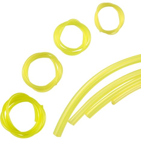 Lot de 4 Tuyau carburant 1m, 2mm ID x 3,5mm, 2,5mm ID x 5mm, 3mm ID x 6mm, Résistant huile, Pour tronçonneuse