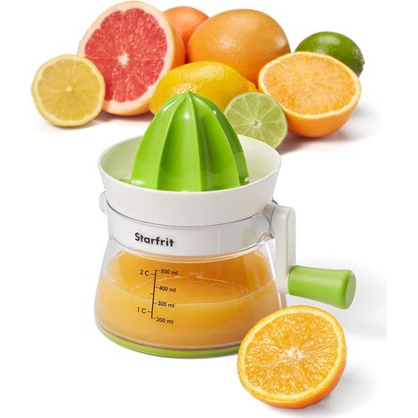 Presse-agrumes manuel Easy Juicer - Capacité de 2 tasses - Base stable - Vert (1/5)