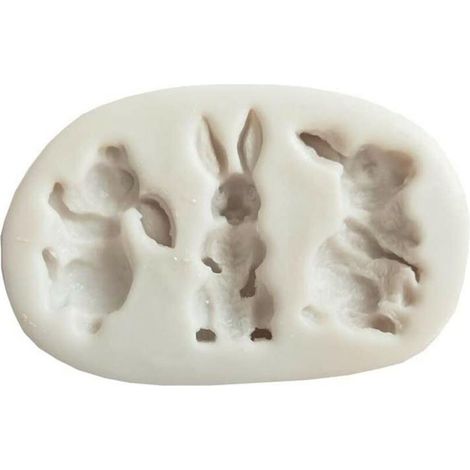 Zweiteilige Silikon-Kuchenform, Hasenmotiv – 8,3 x 5,1 cm (1/4)