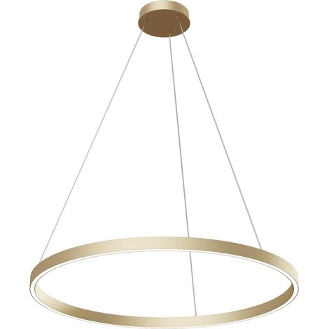 Suspension ronde laiton doré Maytoni RIM LED 51W 80cm (1/3)