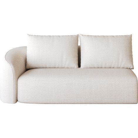 GagaY168-3L-WHITE Canapé gauche 2 places blanc (1/5)