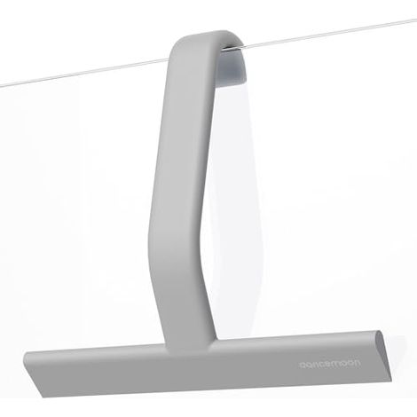 Silicone Monobloc avec Crochet intégré, essuyage sans Traces pour parois de Douche, fenêtres, miroirs, carrelages et Voitures, 25 cm, Gris (1/2)