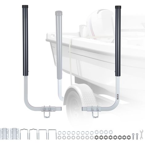 VEVOR Guide per Rimorchi per Barca da Pesca, Pali Guida Alti da 1016 mm a 1219 mm, 2 Guide per Rimorchi in Acciaio ad Alta Durezza, Pali Guida Regolabili con Tubi in PVC, per Barche da Sci