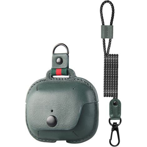 Custodia protettiva in vera pelle per AirPods Pro, elegante guscio protettivo con chiusura a scatto, compatibile con la custodia di ricarica degli Apple AirPods Pro, realizzata in pregiata vera pelle, (1/2)
