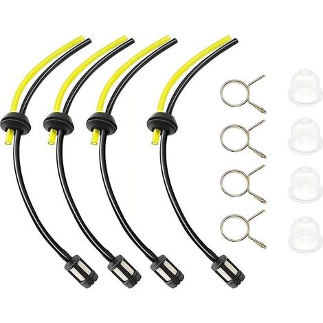 12 Pcs Kit Universal de Durite Essence Débroussailleuse, Pièces de Tuyau Essence Débroussailleuse pour Trimmer à Essence, Compatible avec Débroussailleuse, Tondeuse, Taille Haie Thermique, Tronçonneus (1/5)