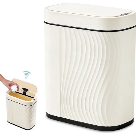 Poubelle automatique 8L – Poubelle intelligente avec capteur, Poubelle anti odeur pour salle de bain, WC (1/5)