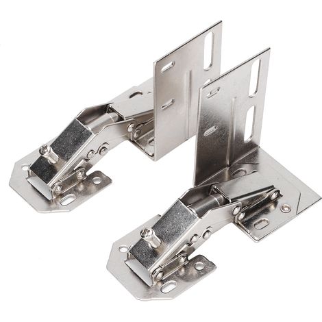 Lot de 2 charnières de type pont en acier inoxydable pour portes de tiroirs. (1/5)