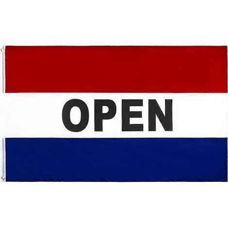 Panneau « Ouvert » rectangulaire en polyester 150 x 90 cm (1 pièce) (1/5)