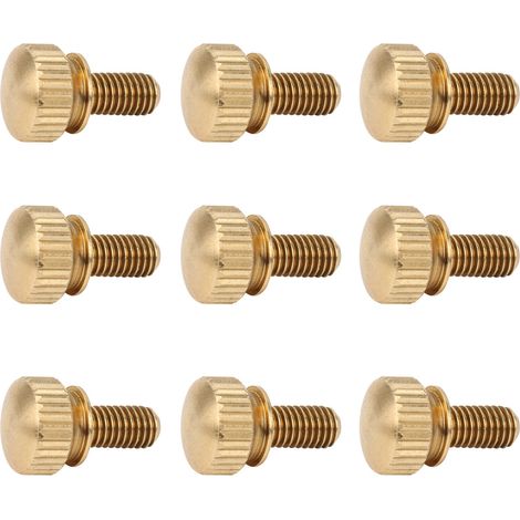 50 Vis à molette tête ronde plate, cuivre pur antidérapant, pas de glissement, visserie industrielle M5 x 10mm, lot de 50 pièces (1/5)