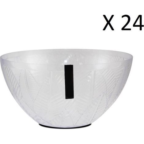 Lot de 24 saladier, bol de service - Diamètre 25 x Hauteur 13 cm -JUANIO (1/3)