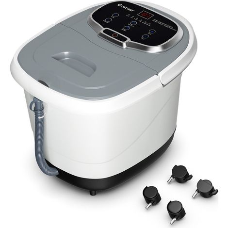 Bain de pieds hydromassant 500 W avec 6 rouleaux, lumière infrarouge, chauffage réglable et minuterie pour maison et bureau (1/5)