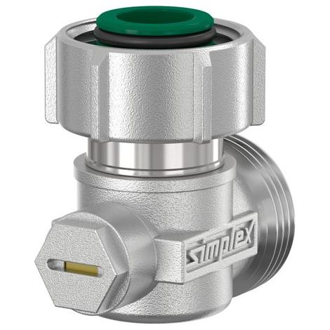 Flamco rubinetto a sfera singolo EXCL. Angolo E2/AG G3/4i x G3/4a MS nichelato con cono, F10021