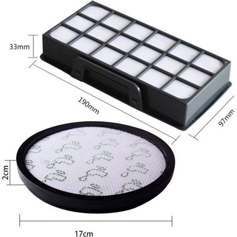 Filtre Pré-Moteur - Filtre Hepa - Pour Aspirateurs Rowenta Série RO69XX - Kit de Remplacement - 2 Pièces (1/4)