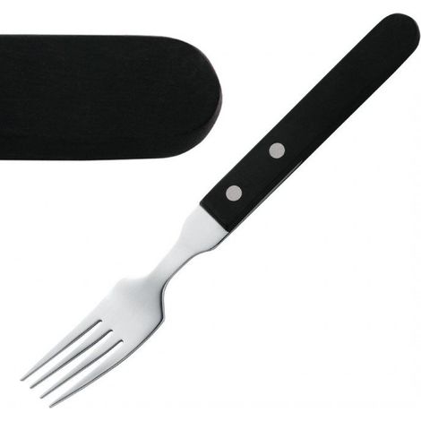 Lot de 12 fourchettes inox à steak (L)196 mm