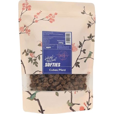 Cubetti di carne di cavallo semi-morbidi 250 g senza glicerina adatti a chi soffre di allergie Il mio fottuto delizioso (1/2)